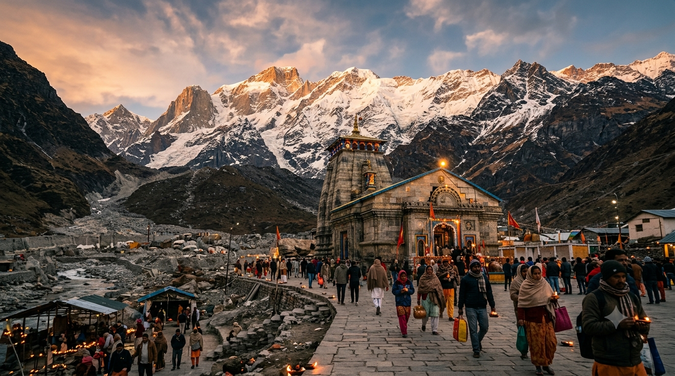 Kedarnath Temple in the Himalayas